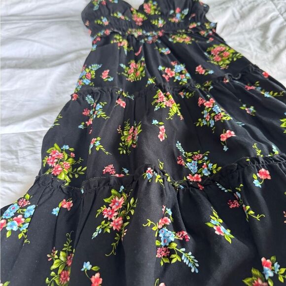 No Boundaries Black Floral Tiered Sundress – Women’s XXS Adjustable Straps - Picture 11 of 11